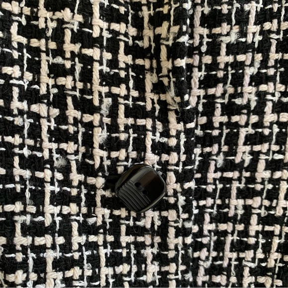 Pendleton Silk Tweed Boucle blazer Lady Jacket lined pockets 12 Leather Trim - Picture 6 of 12